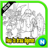 How to draw digimon icône