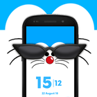 Daro kucing biru keren - tema jam live wallpaper-icoon