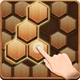 Hexagone en bois icône