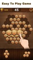 Hexagone en bois Affiche