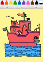 Coloring Book : Ship โปสเตอร์