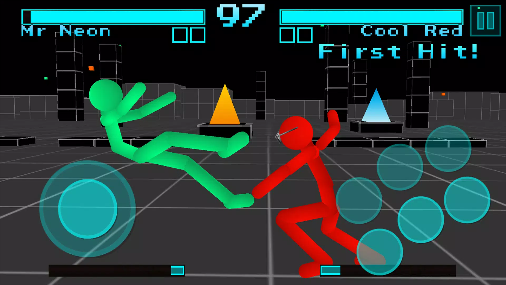 Play Stickman Neon Warriors Sword Fighting