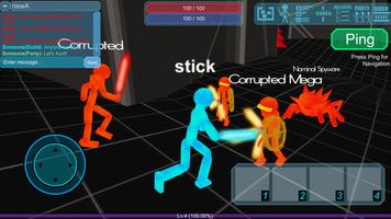 Stickman Neon Warrior Multiplayer Affiche