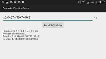 Quadratic Equation Solver screenshot 1
