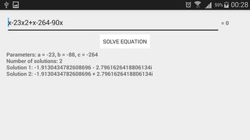 Quadratic Equation Solver capture d'écran 3