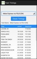 Pakistan Railways Timings स्क्रीनशॉट 3