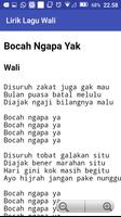 برنامه‌نما Lirik Lagu Wali عکس از صفحه