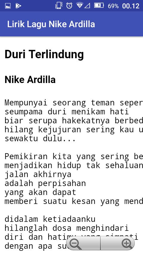Lirik Lagu Nike Ardilla APK do pobrania na Androida