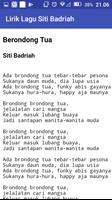 Lirik Lagu Siti Badriah capture d'écran 3