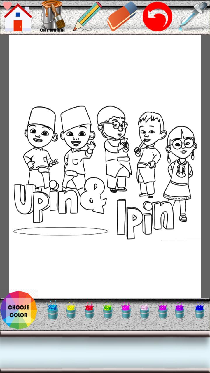 Gambar Upin Ipin Mewarnai