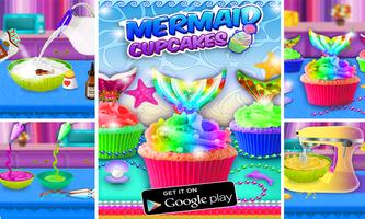 Game Cupcake Mermaid Tail! Koki makanan penutup tr poster