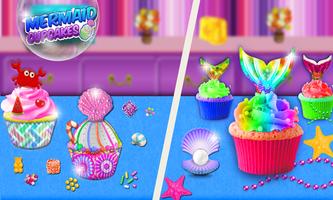 Mermaid Tail Cupcake Game! Trendy Desserts Chef imagem de tela 1