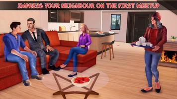 Virtual Neighbor Girl : Family Home Games screenshot 3