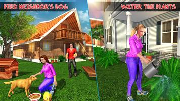 2 Schermata Virtual Neighbor Girl : Family Home Games