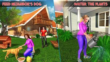 Virtual Neighbor Girl : Family Home Games capture d'écran 2