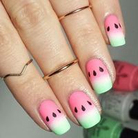 برنامه‌نما 100+ Cute Watermelon Nail Art عکس از صفحه