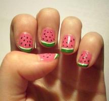 100+ Cute Watermelon Nail Art syot layar 2