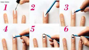 Poster nail art step by step designs