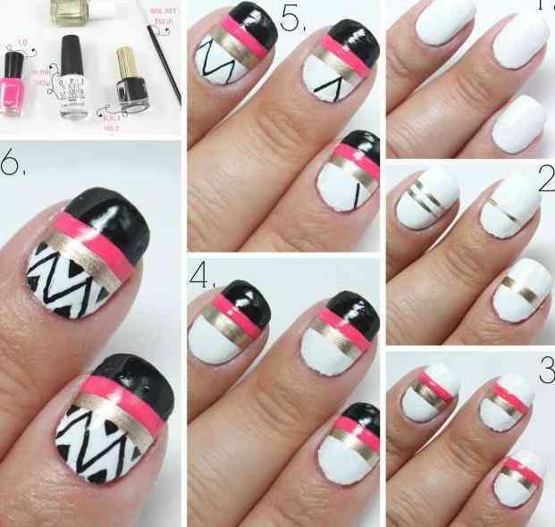 Diy Nail Art Easy Geometric Design Yesmissy