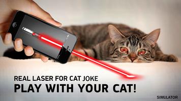 Laser real para gato gracejo Cartaz