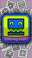 Geometry Coloring Book Dash : Dash Icons Coloring Affiche