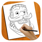 learn to draw clash royale ícone
