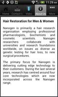 Nanogen hair restoration capture d'écran 1