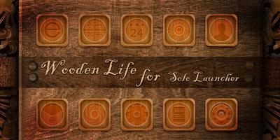 3D Wooden Life-Solo Theme Affiche