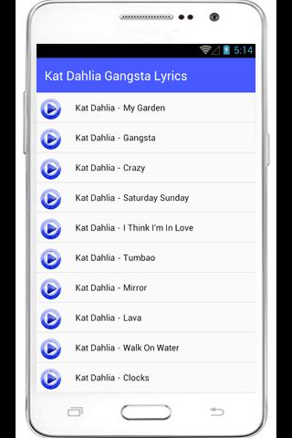 Kat Dahlia Gangsta Lyrics Fur Android Apk Herunterladen