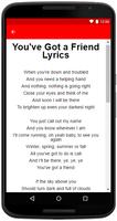 James Taylor Songs Lyrics capture d'écran 3