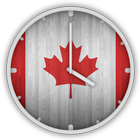 Canadian Wooden Flag Clock simgesi