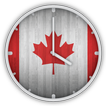 Canadian Wooden Flag Clock