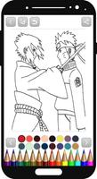 Naruto coloring book Poster