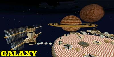 Galaxy Space Mod mcpe Affiche