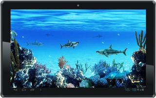 برنامه‌نما Sharks Predator live wallpaper عکس از صفحه