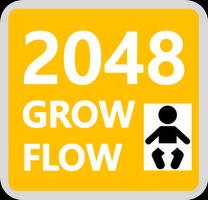 2048 Glow Flow Puzzle Game Affiche