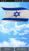 3D Israel Flag Live Wallpaper पोस्टर