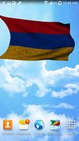 3D Armenia Flag Live Wallpaper captura de pantalla 2