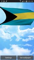 3D Bahamas Flag Wallpaper Free poster
