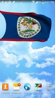 Belize Flag Live Wallpaper imagem de tela 1