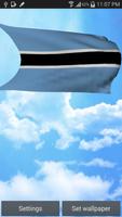 Botswana Flag Live Wallpaper Poster