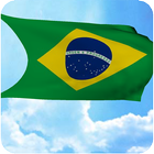 3D Brazil Flag Live Wallpaper icône