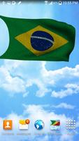 3D Brazil Flag Live Wallpaper captura de pantalla 3