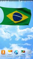 3D Brazil Flag Live Wallpaper captura de pantalla 1