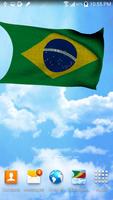 3D Brazil Flag Live Wallpaper captura de pantalla 2