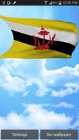 3D Brunei Flag Live Wallpaper poster