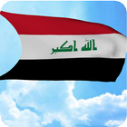 Iraq flag 3D live wallpaper icône