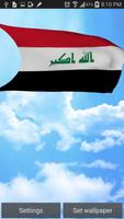 Iraq flag 3D live wallpaper Affiche
