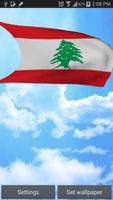 3D Lebanon Flag Live Wallpaper poster