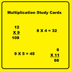 Multiplication Flash Cards Zeichen